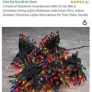 Multi Color Holiday Lights - NWT (pack of two)